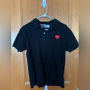 Comes does Garçons black Polo Size Medium